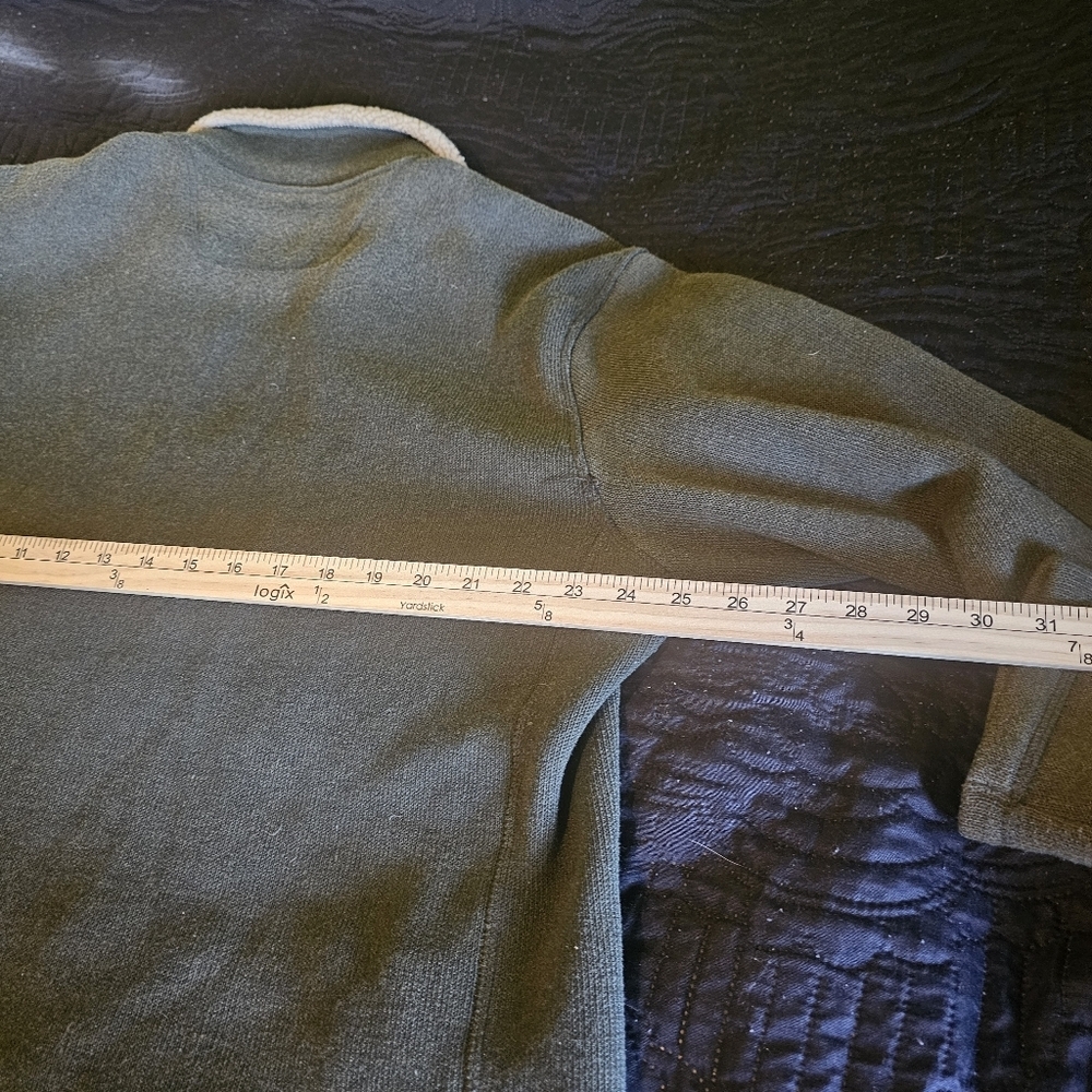 Timberland Knit Pullover‎ Sweater Green Fleece Collar Quarter Zip Men’s XL - Picture 8 of 8
